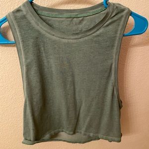 Lululemon Sculp Tank size 4 blue green muscle crop